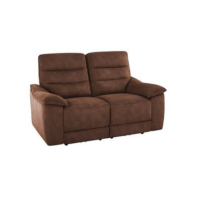 Carter 2 Seater Sofa in Ranch Dark Brown Fabric