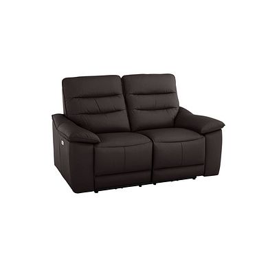 Carter 2 Seater Electric Recliner Sofa in Brown Leather
