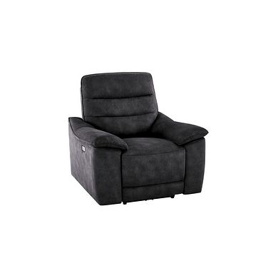 Carter Electric Recliner Armchair in Grey fabric