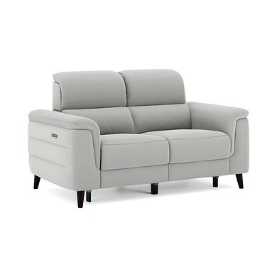 Cassius 2 Seater Power Recliner Sofa in Bella Lead Grey Fabric