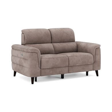 Cassius 2 Seater Power Recliner Sofa with Adjustable Power Headrests in Dexter Nutmeg Fabric