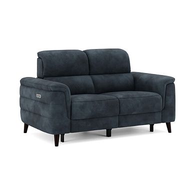 Cassius 2 Seater Power Recliner Sofa with Adjustable Power Headrests in Dexter Shadow Fabric