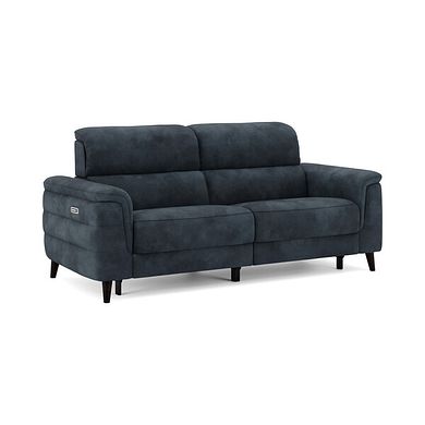 Cassius 3 Seater Power Recliner Sofa with Adjustable Power Headrests and Speakers in Dexter Shadow Fabric