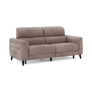 Cassius 3 Seater Power Recliner Sofa with Adjustable Power Headrests in Dexter Nutmeg Fabric