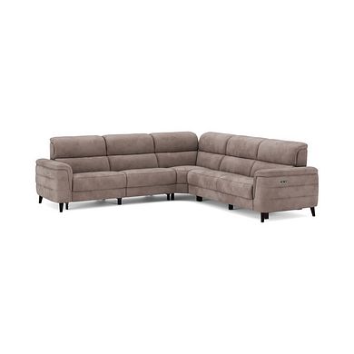 Cassius Large Corner Electric Recliner Sofa in Dexter Nutmeg Fabric