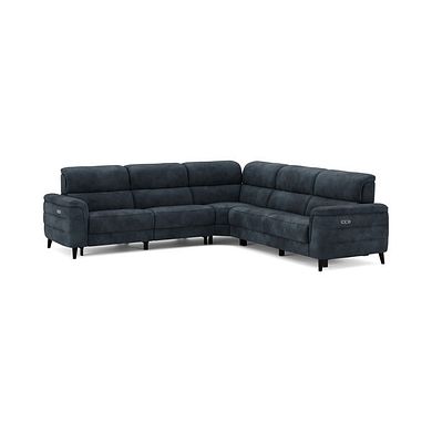 Cassius Large Corner Electric Recliner Sofa in Dexter Shadow Fabric