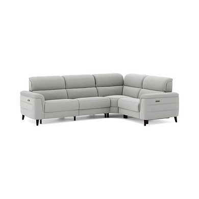 Cassius Left hand Corner Electric Recliner Sofa in Bella Lead Grey Fabric