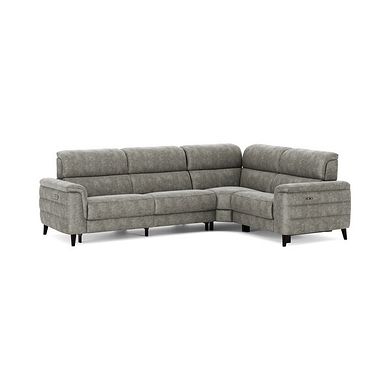 Cassius Left hand Corner Electric Recliner Sofa in Marble Mink Fabric