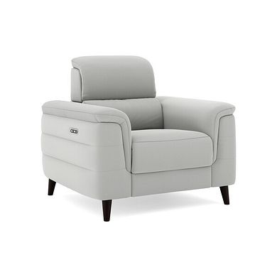 Cassius Power Recliner Armchair in Bella Lead Grey Fabric