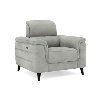 Cassius Power Recliner Armchair in Dexter Stone Fabric