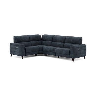 Cassius Right hand Corner Electric Recliner Sofa with Adjustable Power Headrests in Dexter Shadow Fabric