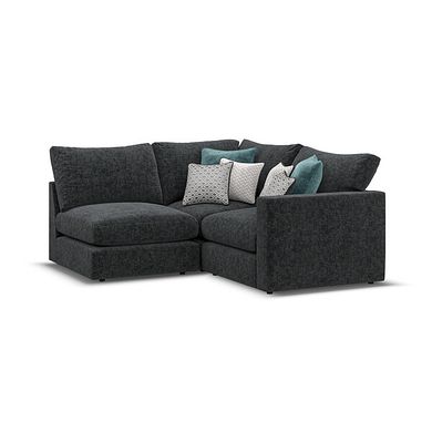 Malvern 3 Seat Right Hand Modular Corner Sofa in Charcoal fabric - Group 7