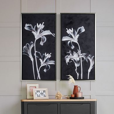Clarity Handpainted Framed Canvas Prin - Set of 2