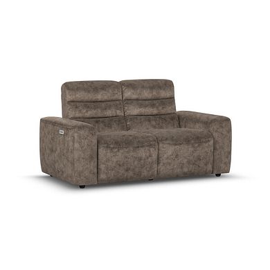 Cohen 2 Seater Electric Recliner in Dapple Chocolate Fabric