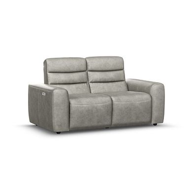 Cohen 2 Seater Electric Recliner in Virgo Platinum Leather