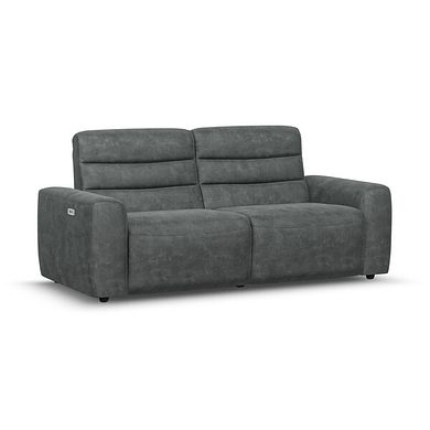 Cohen 3 Seater Electric Recliner in Miller Grey Fabric
