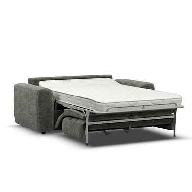 Cohen 3 Seater Sofa Bed in Plush Charcoal Fabric