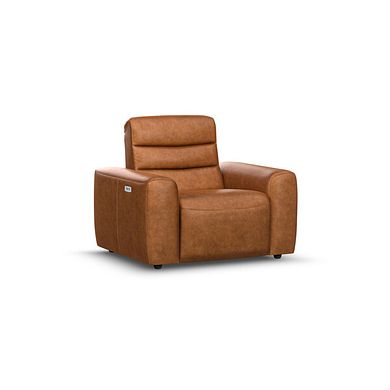 Cohen Electric Recliner Armchair in Virgo Cognac Leather