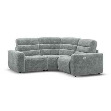 Cohen Group 1 Electric Recliner in Plush Silver Fabric