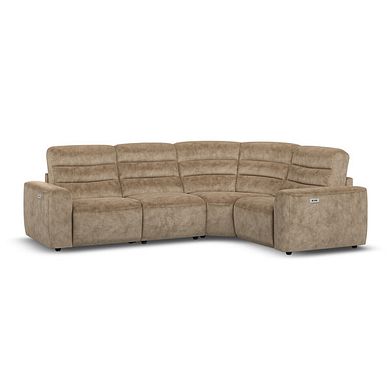 Cohen Group 2 Electric Recliner - Left Hand in Dapple Taupe Fabric