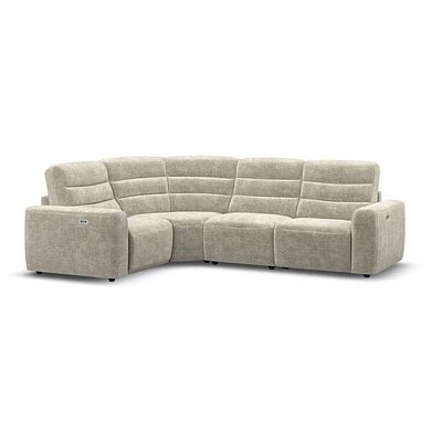 Cohen Group 2 Electric Recliner - Right Hand in Plush Beige Fabric