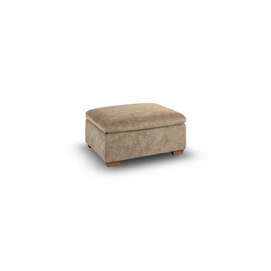 Cohen Storage Footstool in Dapple Taupe Fabric