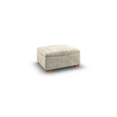 Cohen Storage Footstool in Plush Beige Fabric