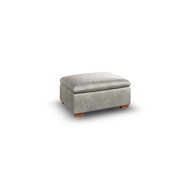 Cohen Storage Footstool in Virgo Platinum Leather