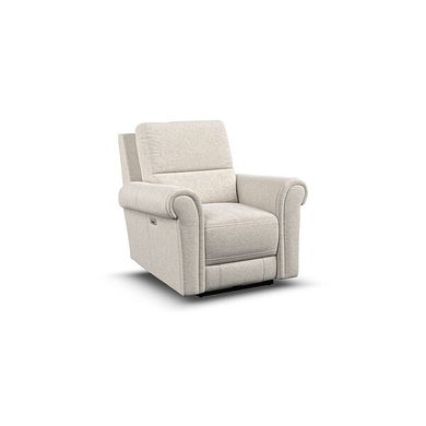 Colorado Electric Recliner Armchair in Hopsack Natural Fabric