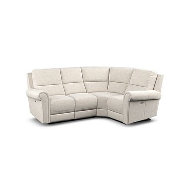 Colorado Electric Reclining Left Hand Modular Group 2 in Hopsack Natural Fabric