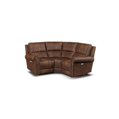 Colorado Electric Reclining Modular Group 1 in Ranch Dark Brown Fabric