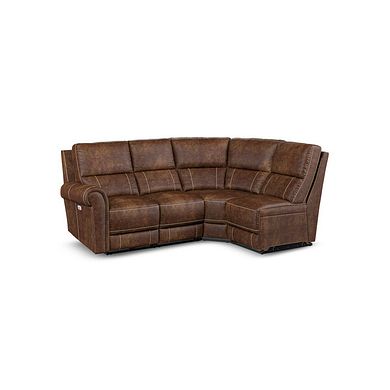 Colorado Electric Reclining Modular Group 4 in Ranch Dark Brown Fabric