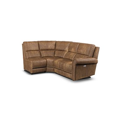 Colorado Electric Reclining Modular Group 5 in Ranch Brown Fabric