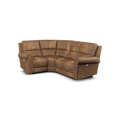 Colorado Electric Reclining Right Hand Modular Group 2 in Ranch Brown Fabric