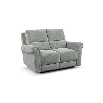 Colorado 2 Seater Electric Recliner in Hopsack Platinum Fabric