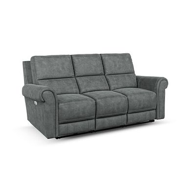 Colorado 3 Seater Electric Recliner in Miller Grey Fabric