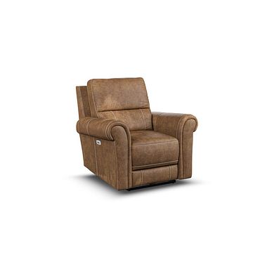 Colorado Electric Recliner Armchair in Ranch Brown Fabric