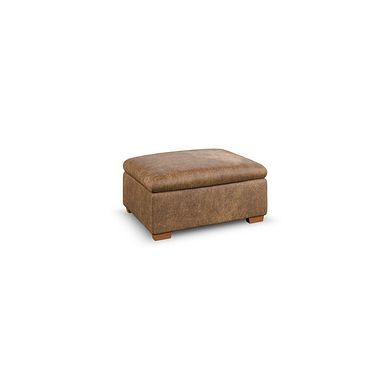Colorado Storage Footstool in Ranch Brown Fabric