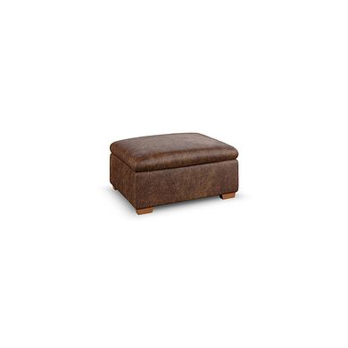 Colorado Storage Footstool in Ranch Dark Brown Fabric