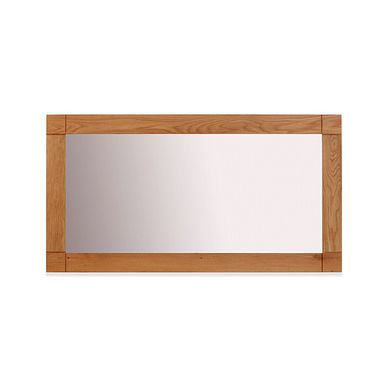 Contemporary Natural Solid Oak 1500mm x 800mm Wall Mirror