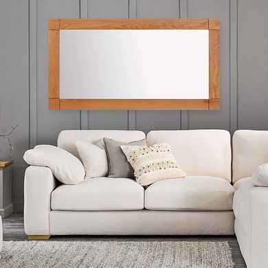 Contemporary Natural Solid Oak 1500mm x 800mm Wall Mirror
