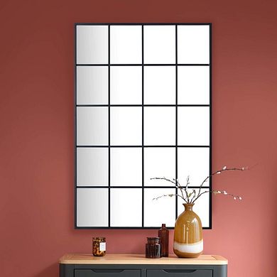 Payton Metal Wall Mirror - Black