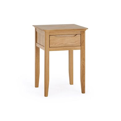 Copenhagen Natural Solid Oak 1 Drawer Bedside Table