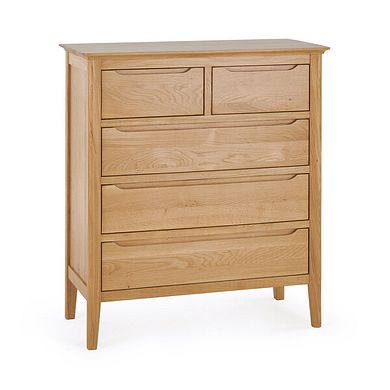 Copenhagen Natural Solid Oak 2+3 Chest of Drawers
