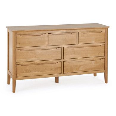 Copenhagen Natural Solid Oak 3+4 Chest of Drawers
