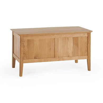 Copenhagen Natural Solid Oak Blanket Box
