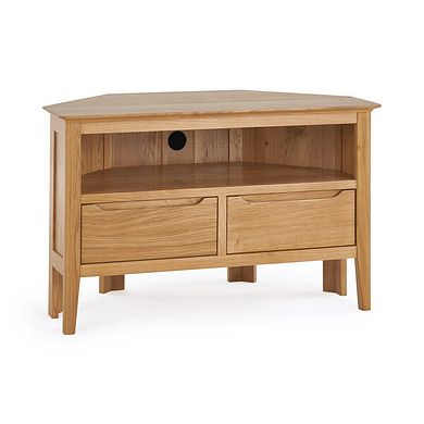 Copenhagen Natural Solid Oak Corner TV Unit