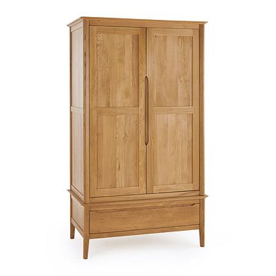 Copenhagen Natural Solid Oak Double Wardrobe