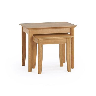 Copenhagen Natural Solid Oak Nest of 2 Tables