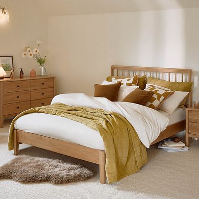 Corton Natural Oak Double Bed